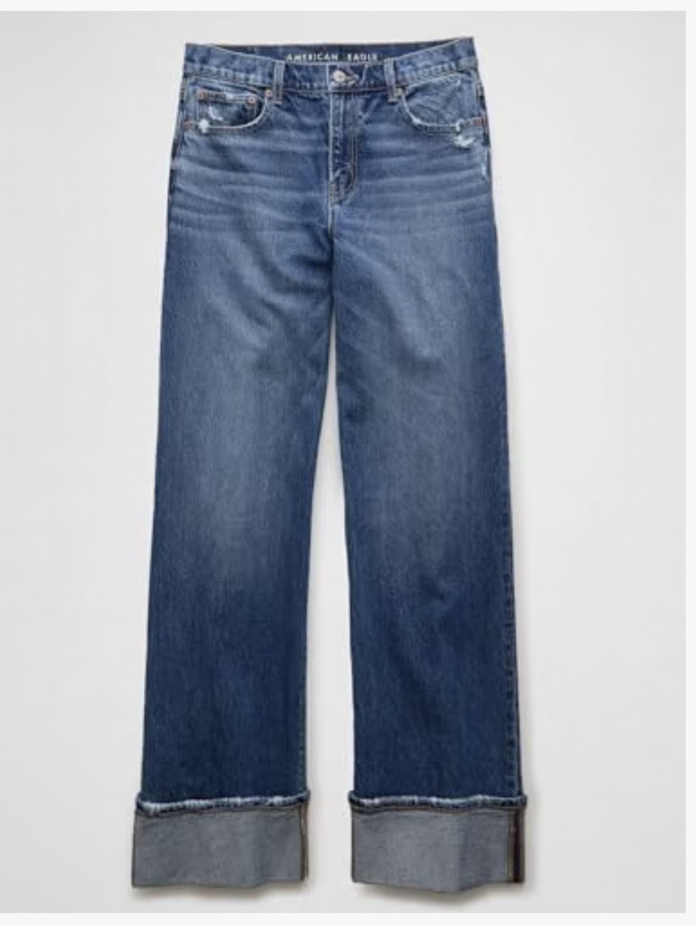 American Eagle Outfitters Women‘s Stovepipe cuffed stretch jeans